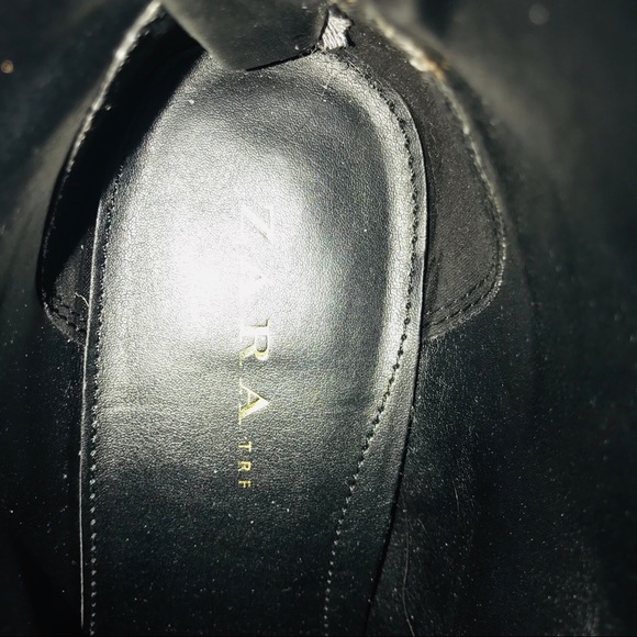 Zara | leather bootie silver heels - Picture 6 of 8